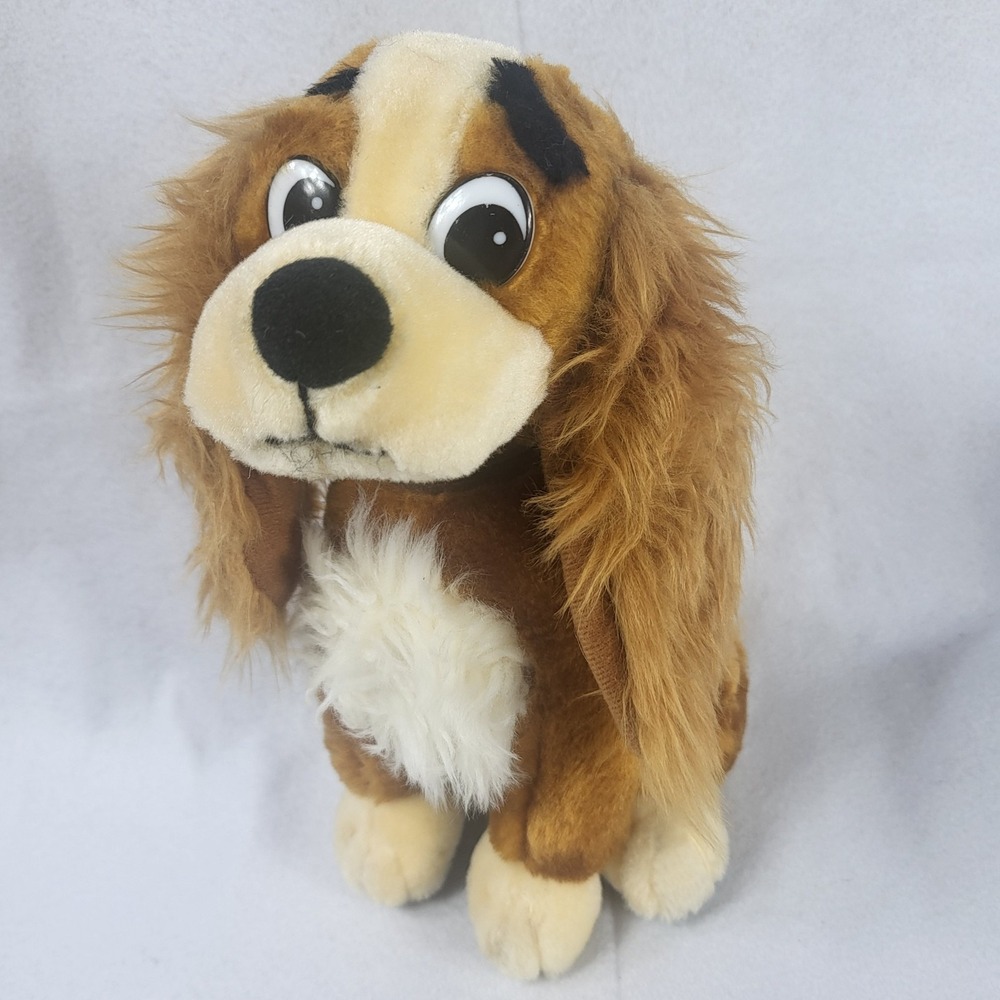 Lady and the Tramp Plush Stuffed Animal Cocker Spaniel Puppy Dog VTG Goffa 7"
